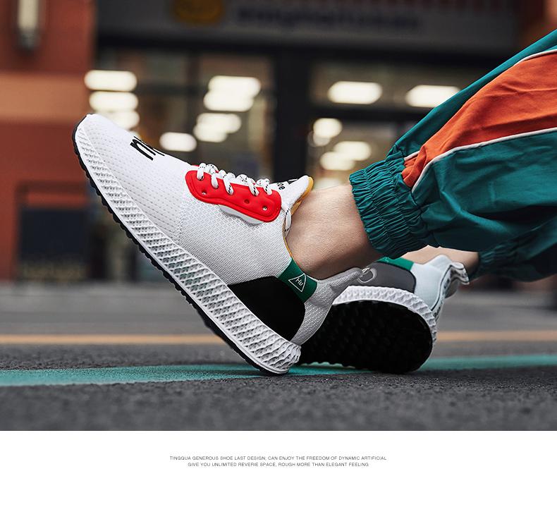Mesh Breathable Spring Fashion Lace-Up Rubber Sole Shoes