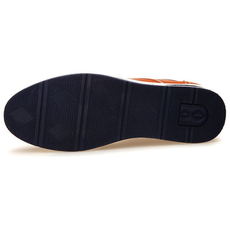 Men Pure Color Non Slip Lace Up Soft Casual Leather Shoes