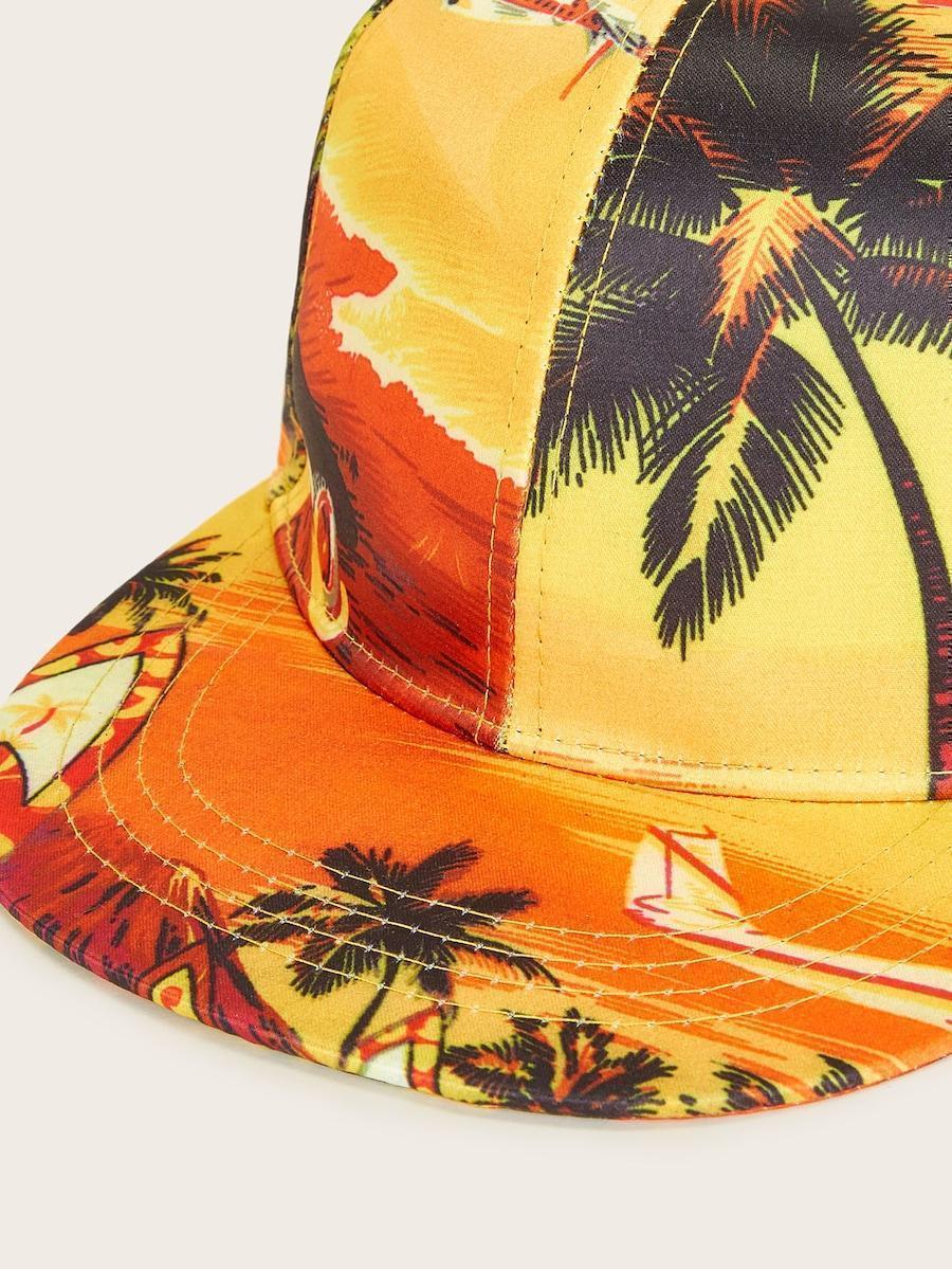 Men Tropical Pattern Baseball Cap