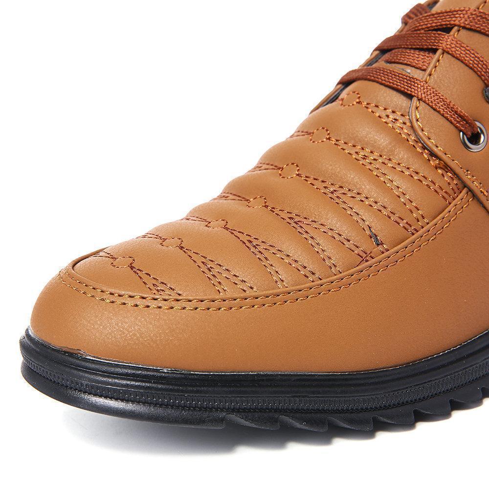 Men Microfiber Leather Lace Up Soft Casual Driving Shoes